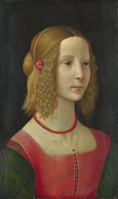 Porträt eines Mädchens von Workshop of Domenico Ghirlandaio